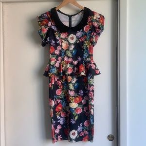 Colorful Peplum Dress